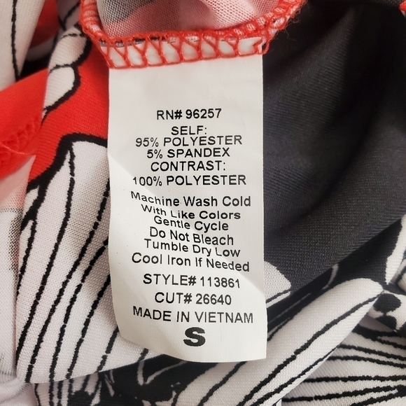 Per Seption Concept Blouse Black, White & Red Office Career Work (S) - Picture 12 of 12